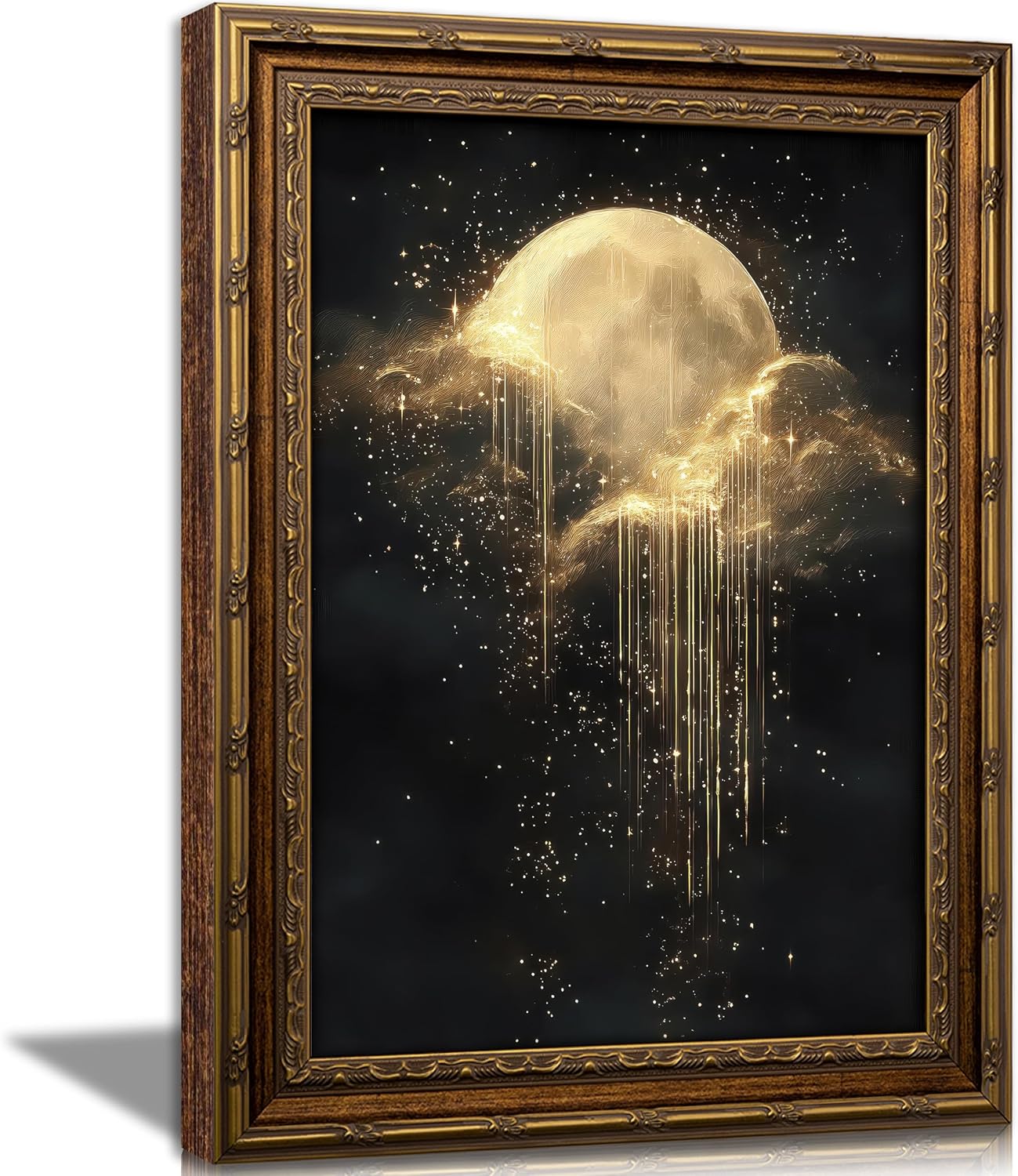Geometric Wall Art - Antique Framed Celestial Canvas Wall Art