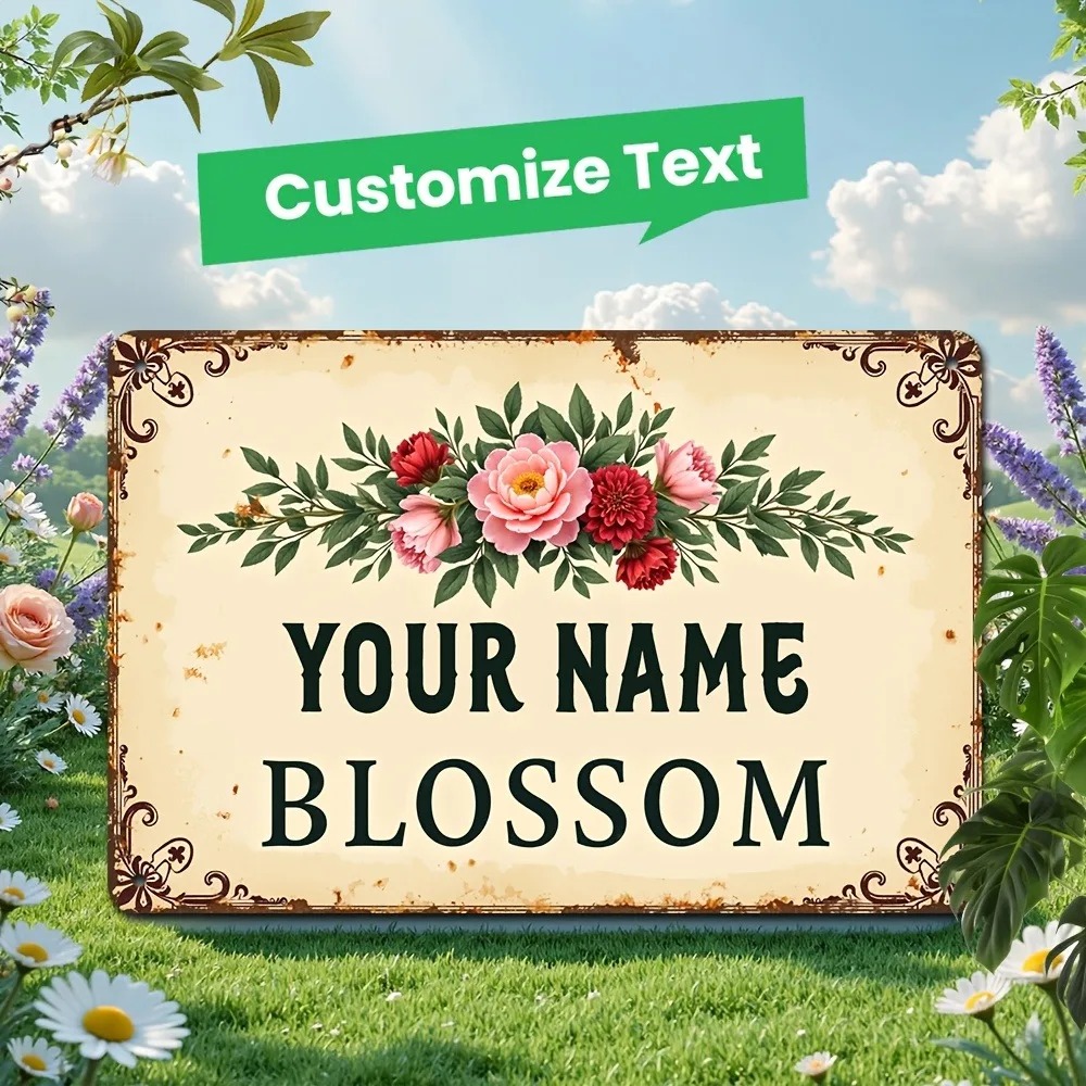 Home Decor Shop - 2D Flat Custom Name Aluminum Plaque