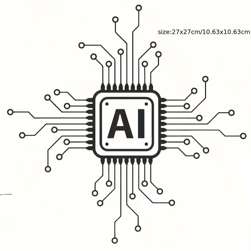 Home Decor Ai - AI Technology Circuit Board Vinyl Wall