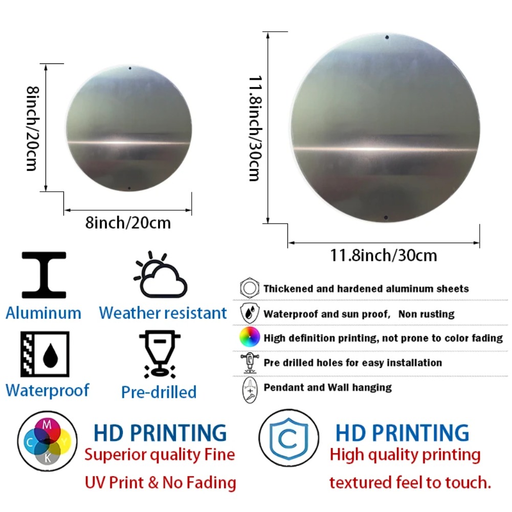 Round Metal Aluminum Mark - Wa - Home Decor Shop 评论和价格