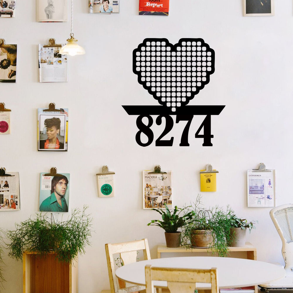 1PC Cool Love Customizable Nam - Home Decor Wall Tiles 评论和价格