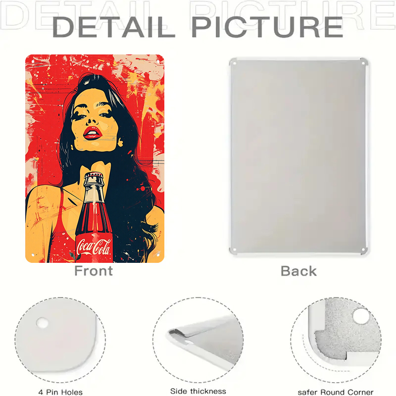 1PC 2D Flat Vintage Coca Cola  - Home Decor Shop 评论和价格