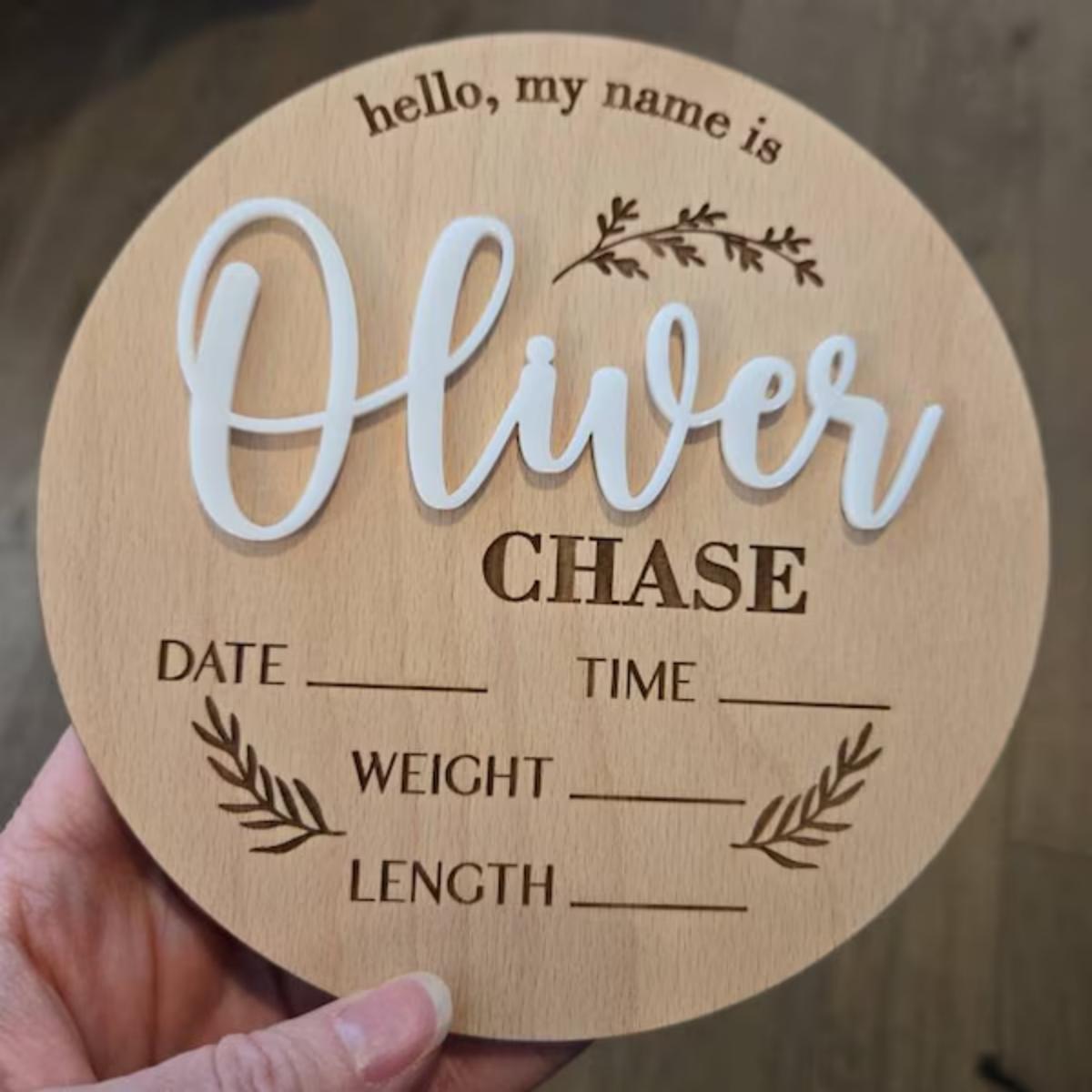 1Pc Custom Baby Announcement S - Home Decor Com 评论和价格