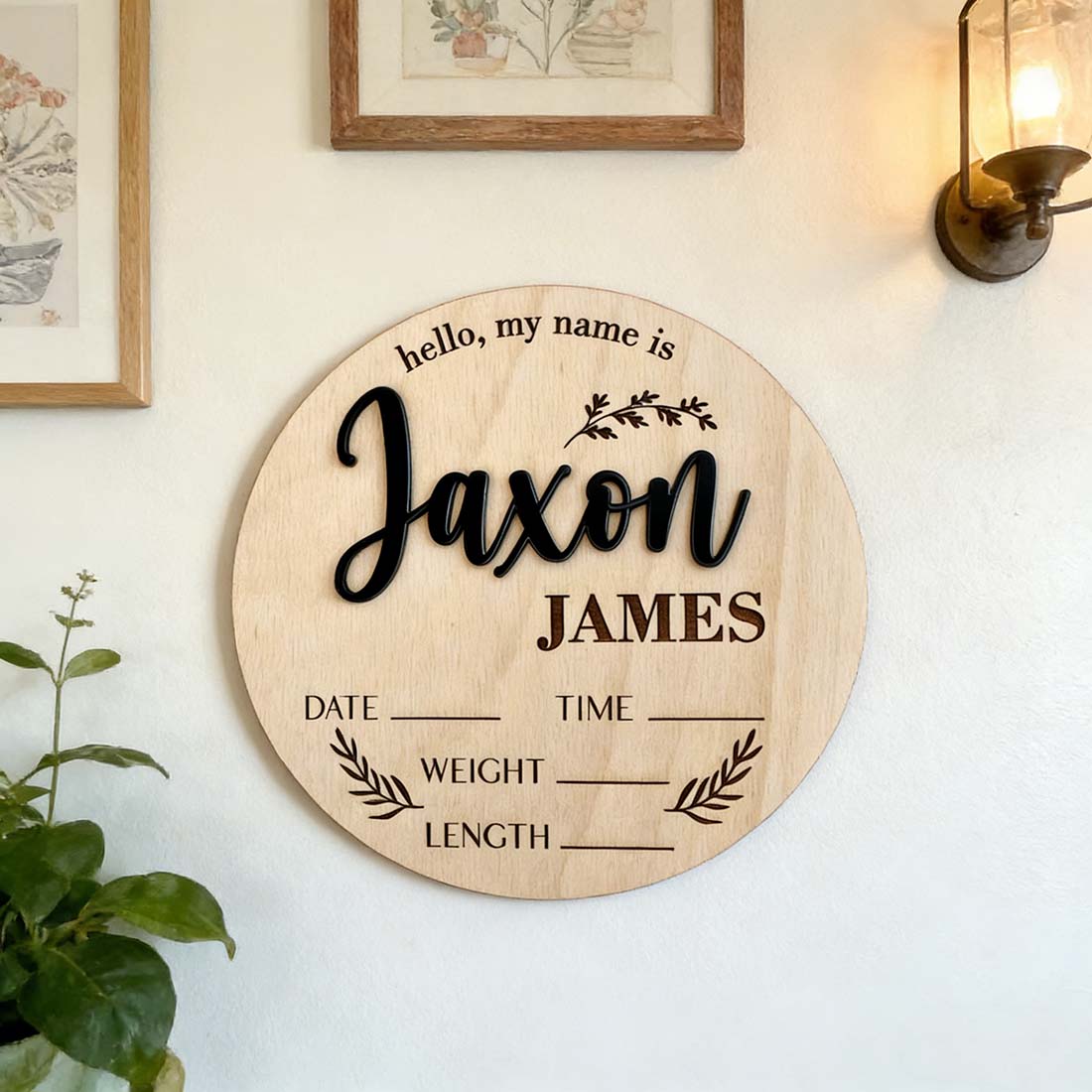 1Pc Custom Baby Announcement S - Home Decor Com 评论和价格