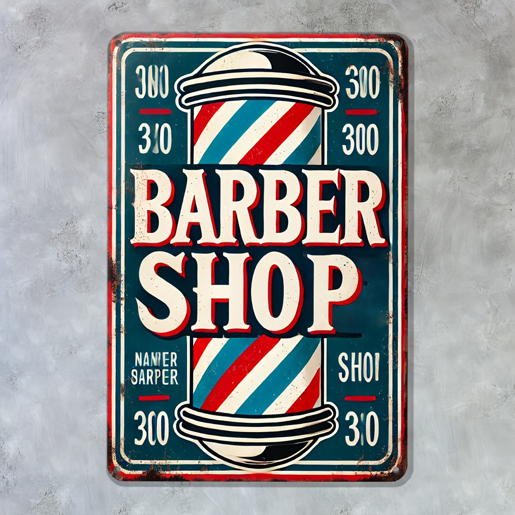 , Barbershop Sign Metal Wall A - Home Decor Shop 评论和价格