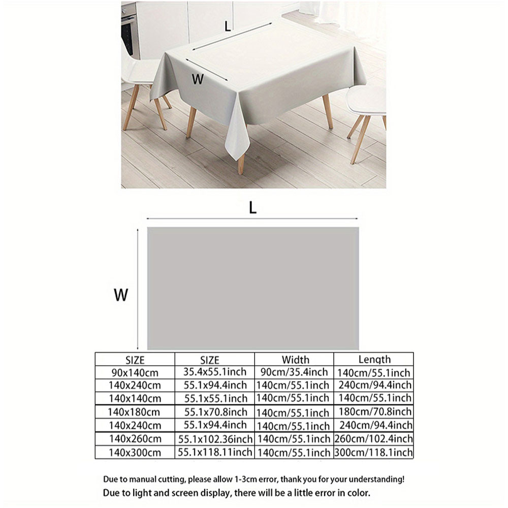 1pc, 2D Flat Printed Tableclot - Home Decor Color Palettes 评论和价格