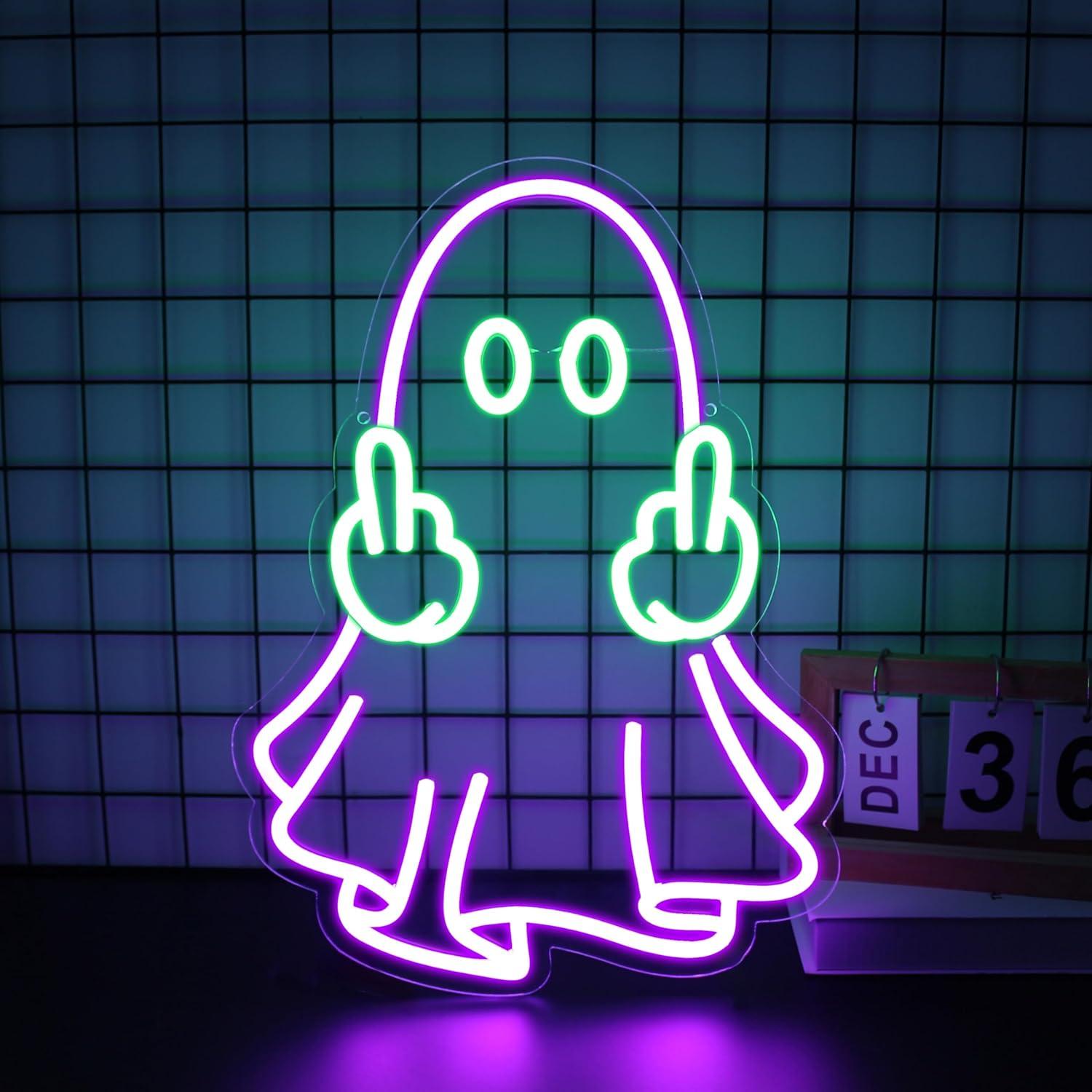 Ghost Neon Sign USB Powered LE - Home Decor Shop 评论和价格