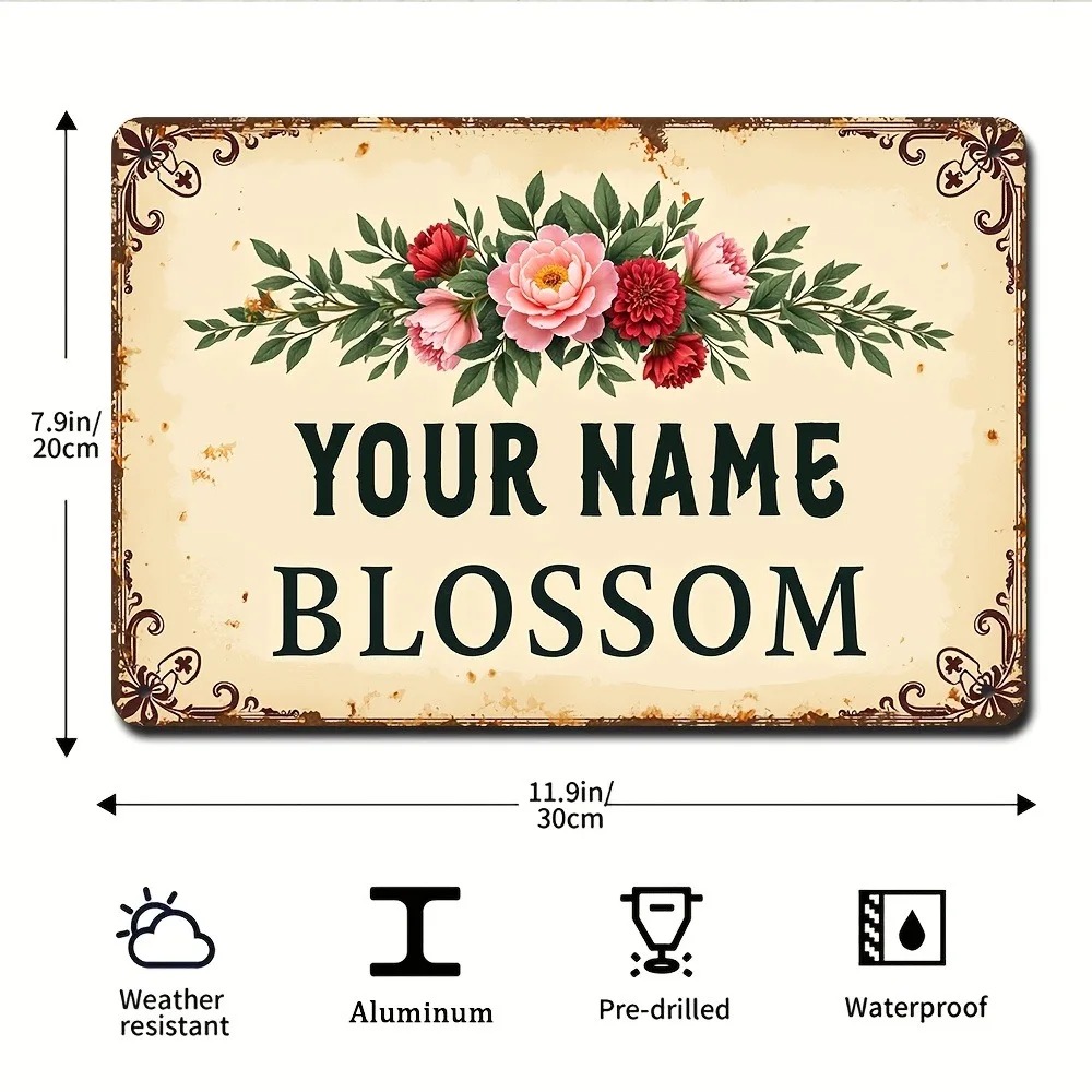 2D Flat Custom Name Aluminum P - Home Decor Shop 评论和价格