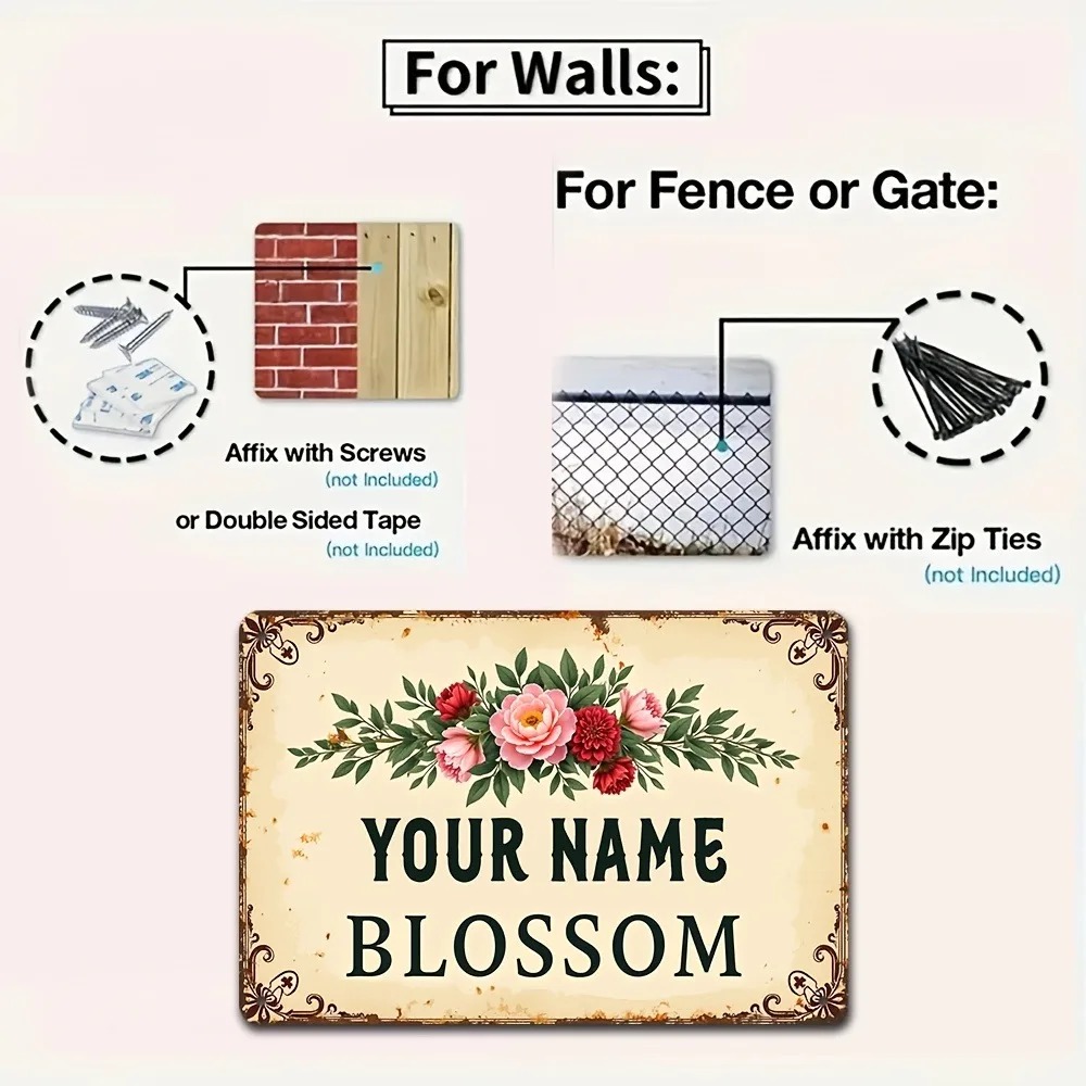 2D Flat Custom Name Aluminum P - Home Decor Shop 评论和价格