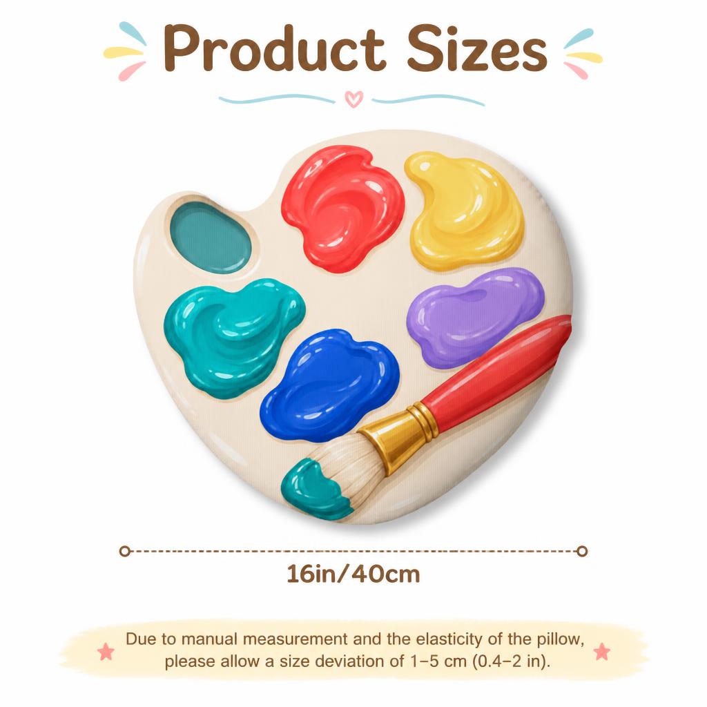 Artist Palette Shaped Throw Pi - Home Decor Color Palettes 评论和价格