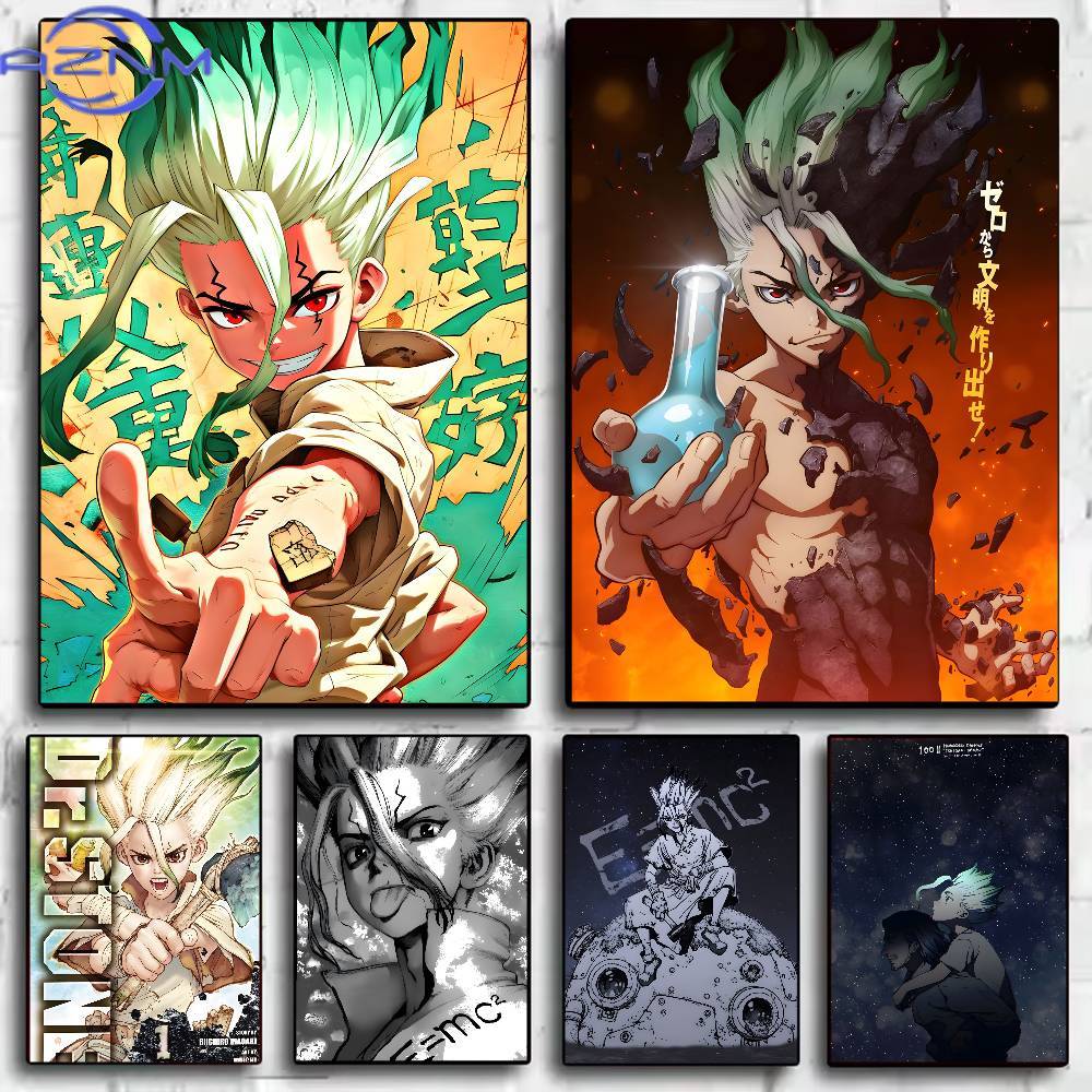 Classic Anime Dr Stone Poster  - Geometric Wall Art 评论和价格