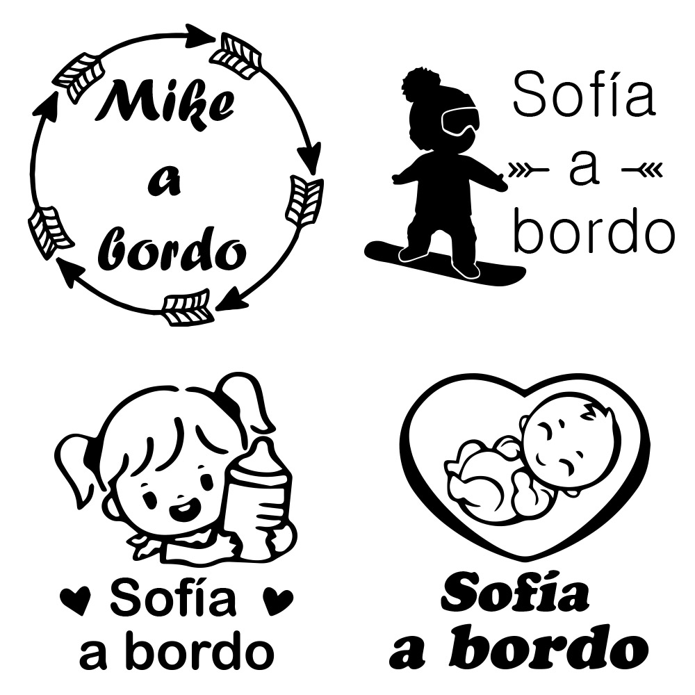 1pc Vinyl baby a bordo colorfu - Home Decor Accessories 评论和价格