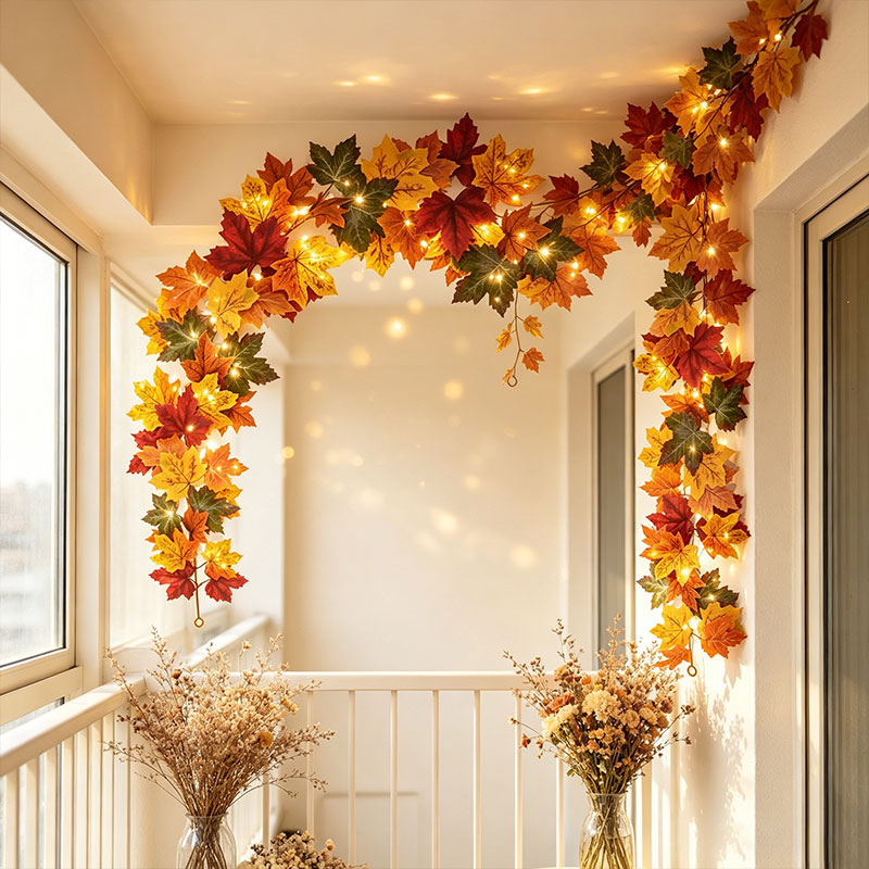 Fall Maple Leaf Garland with L - Home Decor Fallout 4 评论和价格