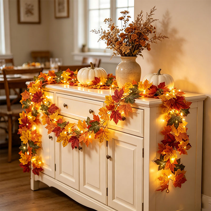 Fall Maple Leaf Garland with L - Home Decor Fallout 4 评论和价格