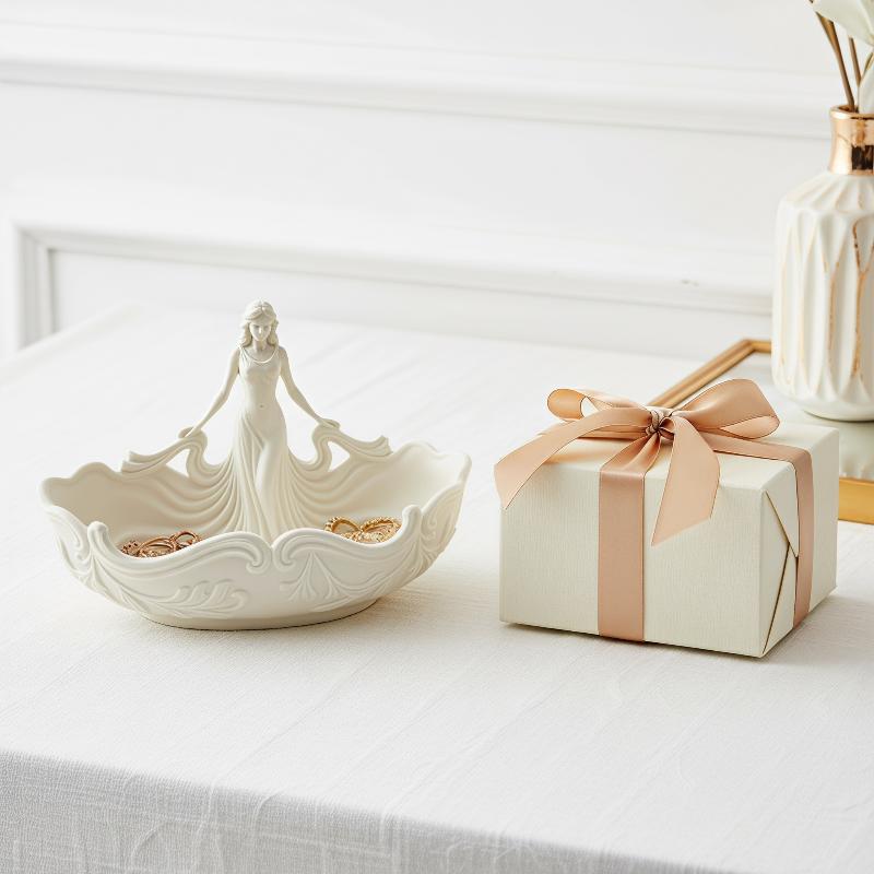 Statue‑Shaped Jewelry Storage  - Ceramic Trinket Dish 评论和价格