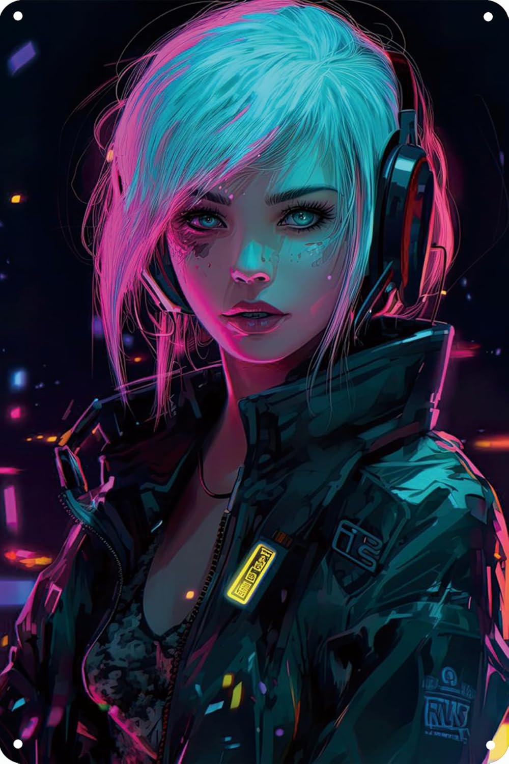Anime Girl Neon Metal aluminum - Home Decor Shop 评论和价格