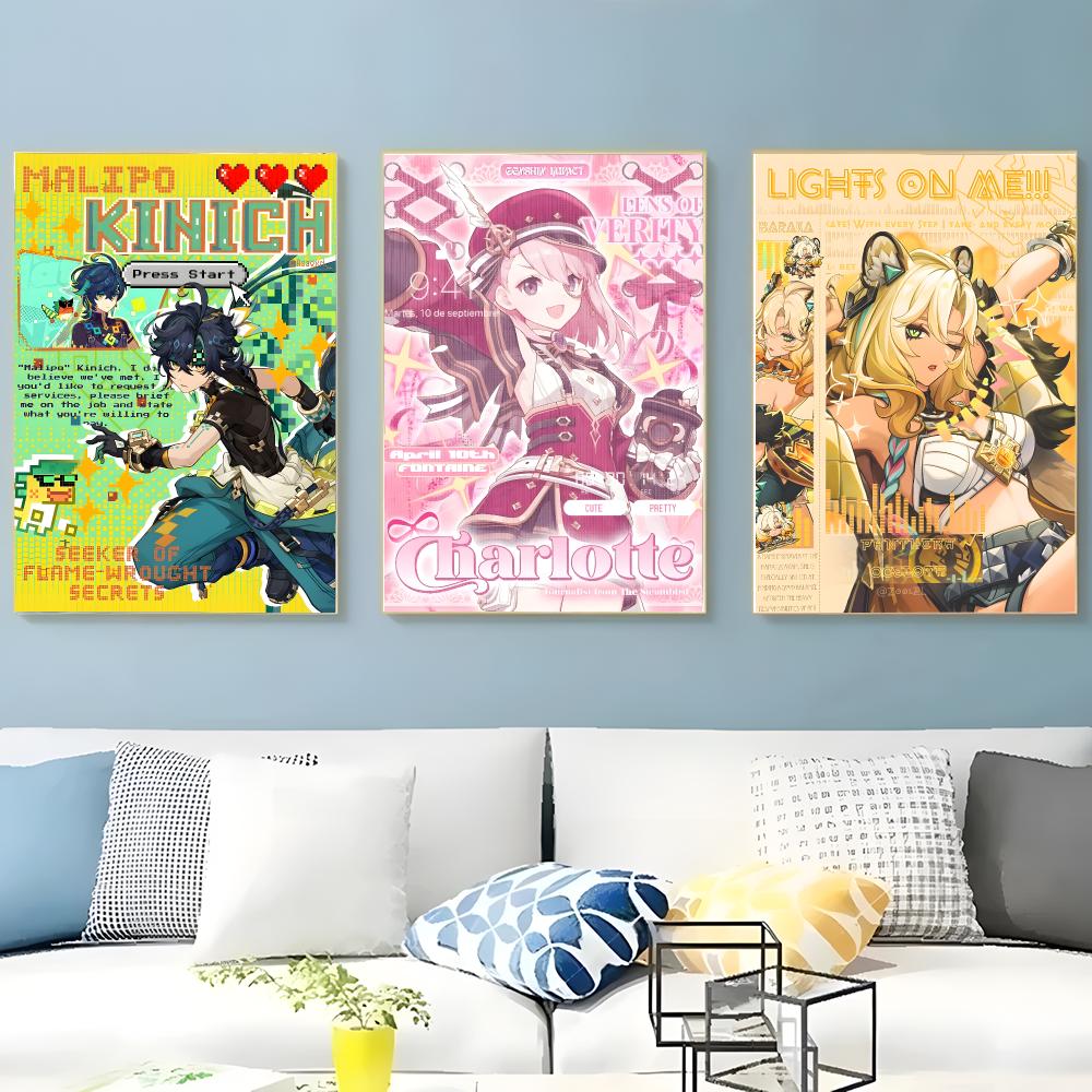 genshin magazine style Poster  - Home Decor Magazine 评论和价格