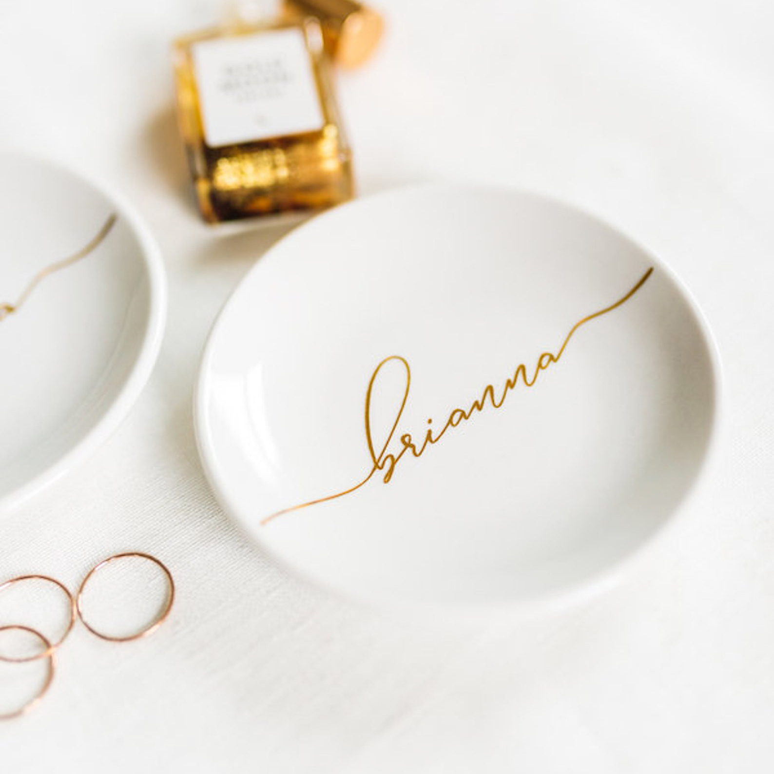 Personalized Ceramic Ring Dish - Ceramic Trinket Dish 评论和价格