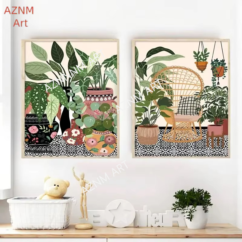 Modern Wall Art Canvas Paintin - Home Decor Wall Tiles 评论和价格