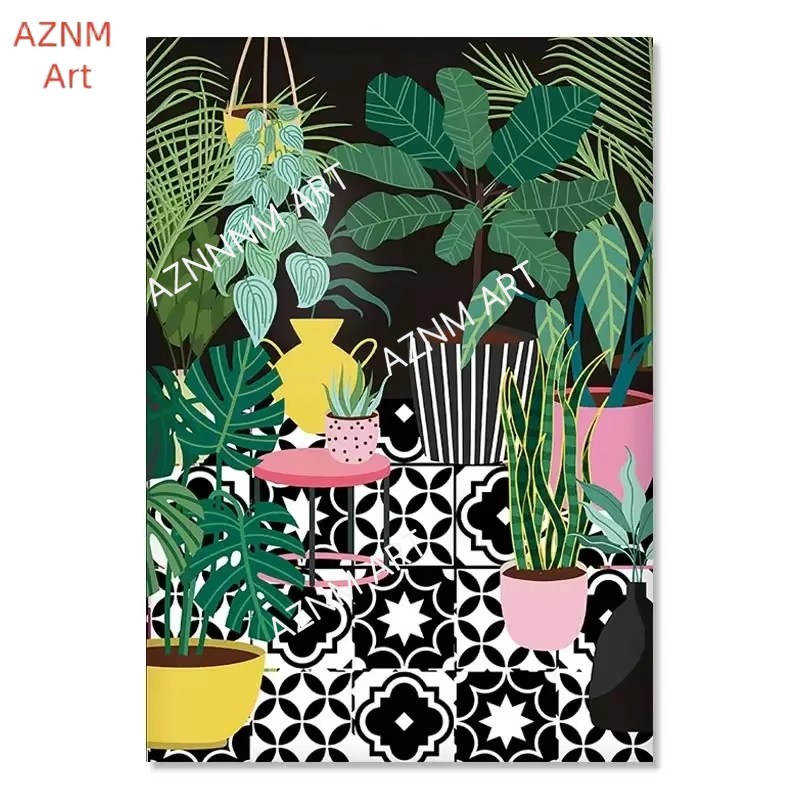 Modern Wall Art Canvas Paintin - Home Decor Wall Tiles 评论和价格
