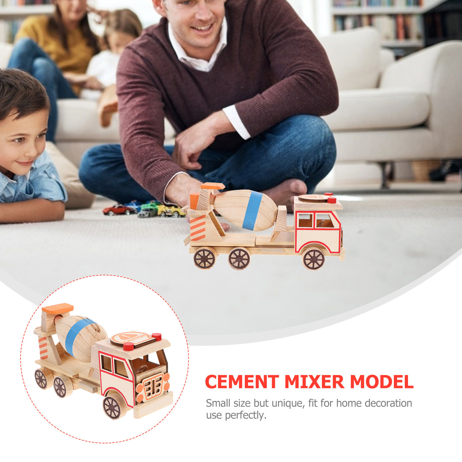 1Pcs Cement Mixer Wooden Simul - Home Decor Simulator 评论和价格