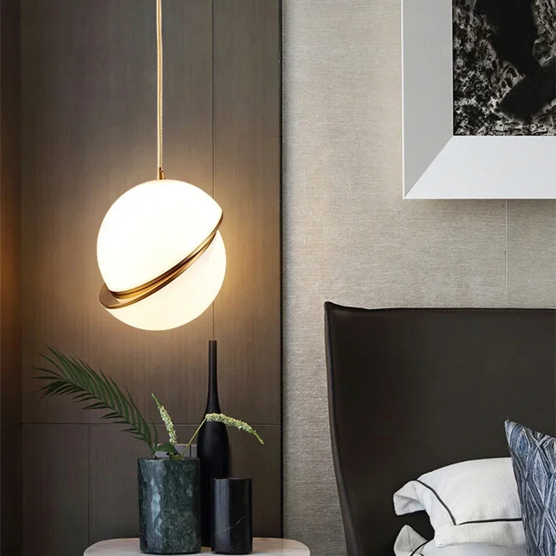 Nordic Ball shape LED Pendant  - Hanging Moon Lamp 评论和价格