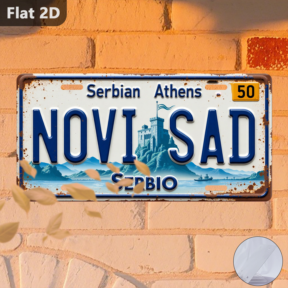 Vintage Novi Sad Cityscape Tin - Home Decor Novi Sad 评论和价格