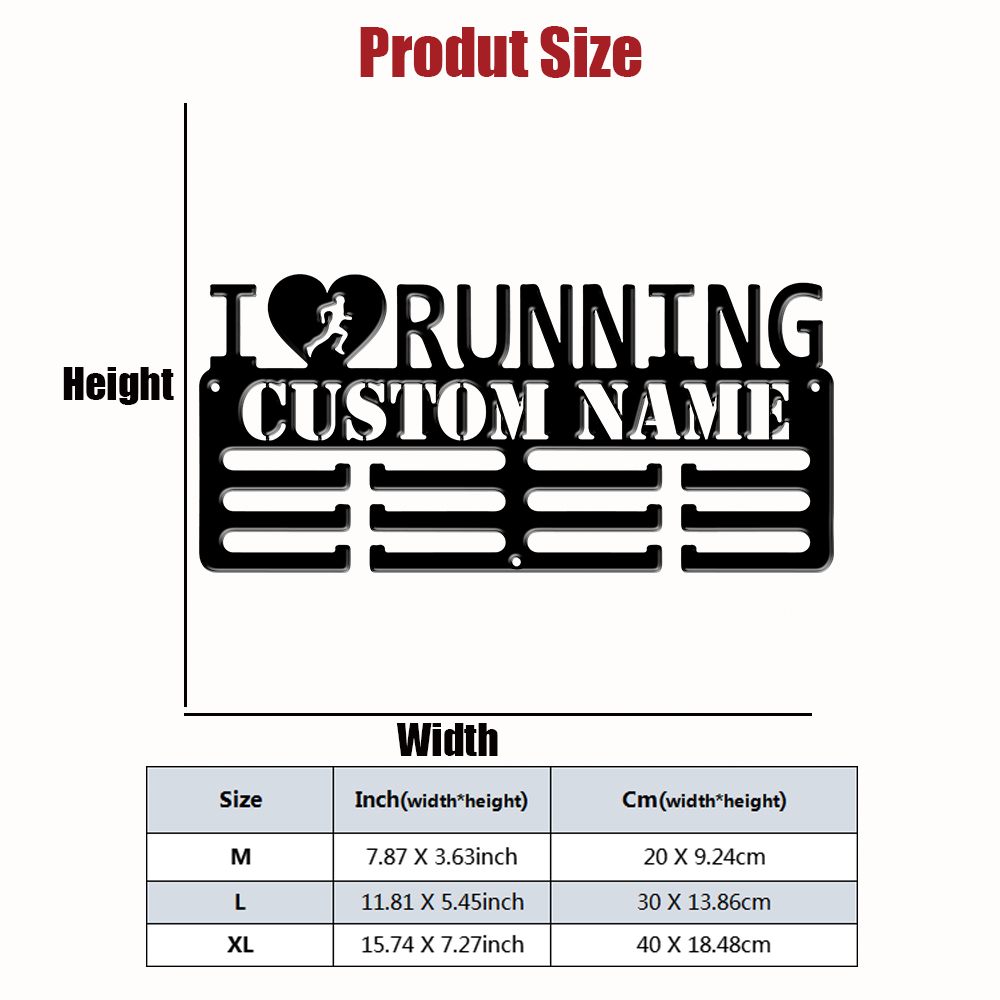 Custom I Love Running Metal Me - Home Decor Com 评论和价格