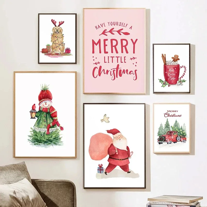 Cartoon Christmas Holiday Tree - Geometric Wall Art 评论和价格
