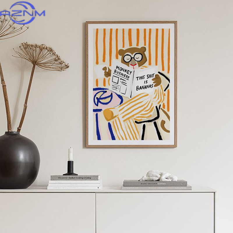 AZNM Bear Abstract Lines Rainb - Home Decor Pt 评论和价格