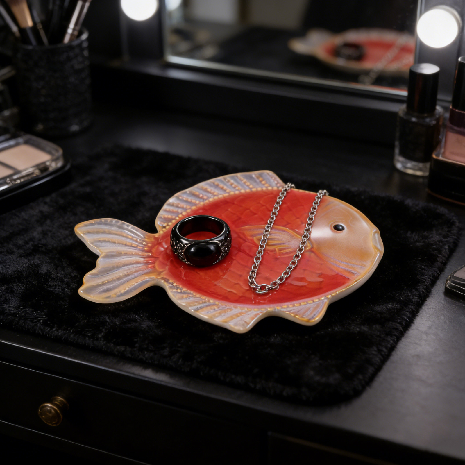 1 Fish Shape Ceramic Jewelry H - Ceramic Trinket Dish 评论和价格