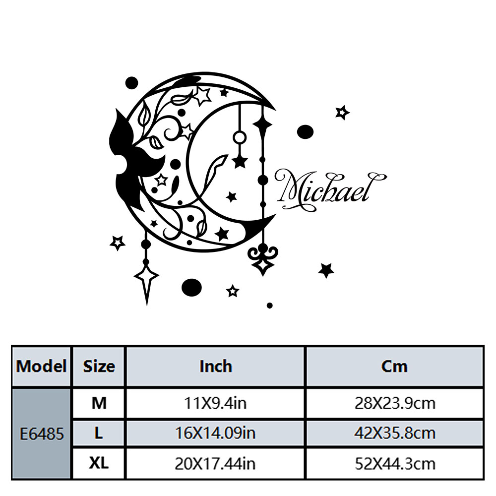 1PC Cool Moon Personalized Nam - Home Decor Wall Tiles 评论和价格